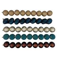 FRAÎCHE Holiday Shatterproof 70MM Ornaments Set, 45 pack