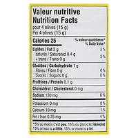 Olives noires dénoyautées Pastene 398 ml