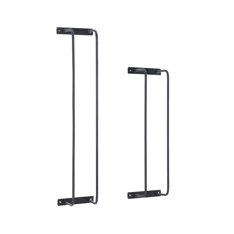 Porte-serviettes en métal Cody, Noir (Paquet de 2)