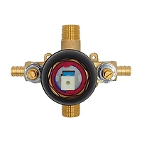 Ensemble de douche carré à pression équilibrée.  PEX connection 1/2-in. for water inlet fini chrome