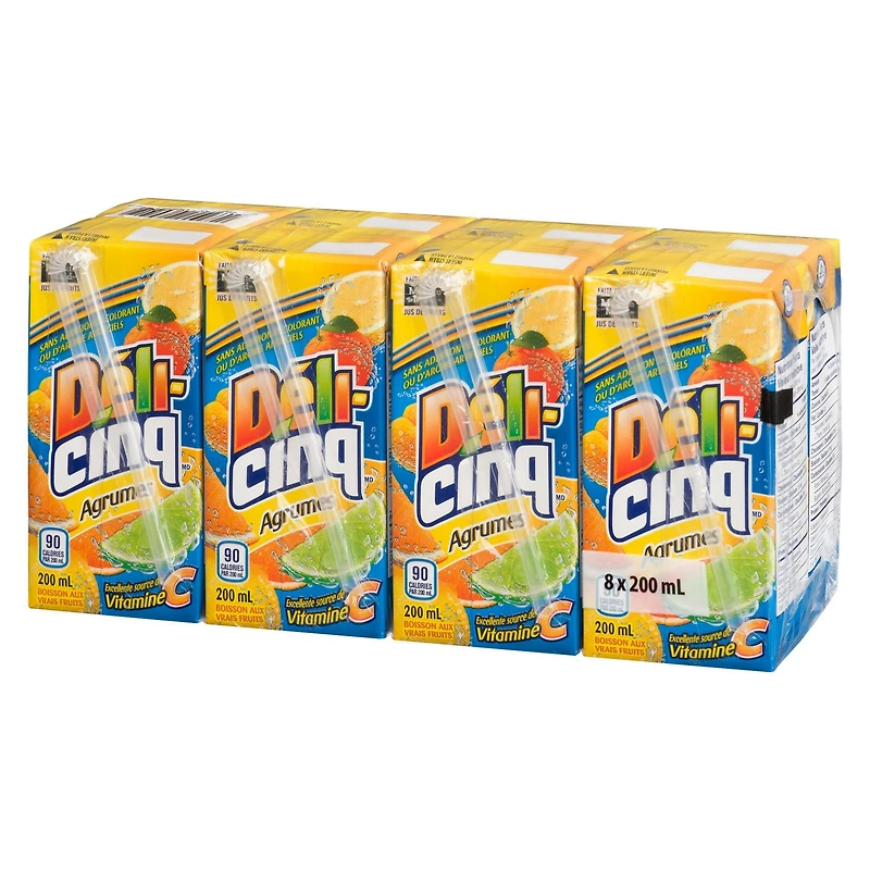 Deli-Cinq d'agrumes, 200 ml, paquet de 8 200 x ml