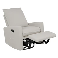 CorLiving Caillie Soft Boucle Fabric Manual Indoor Glider Recliner Chair