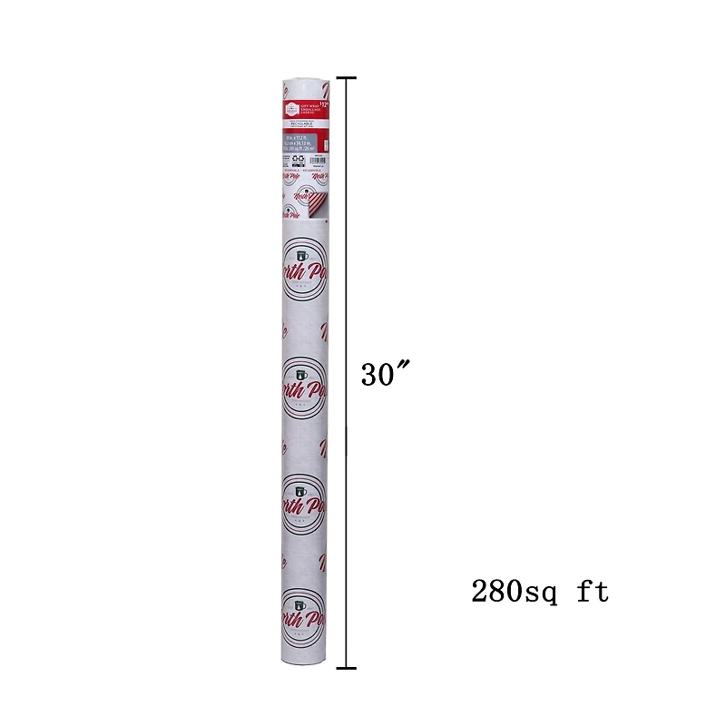 Papier d'emballage de Noël réversible blanc et rouge Holiday Time, 280 pieds carrés