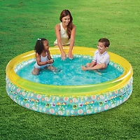 Bluescape Green Tropical 3-Ring Inflatable Swimming Pool for Kids, Round, Age 2 & up, Unisex