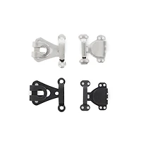 UNIQUE CREATIV Assortiment de 12 crochets et barres pour pantalons — Fermetures à coudre, noir et argent 12 paires