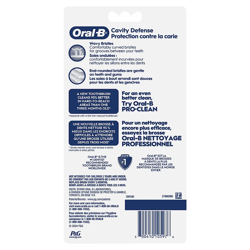 Oral-B Cavity Defense Toothbrush, Medium