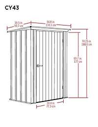 Abri de jardin Spacemaker, 1,2 x 0,9 m, Sarcelle et Anthracite