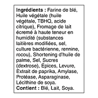 Craquelins Cheez-It* Saveur Grillé à deux reprises 200 g Parfaits entre autres pour les matchs, les tartinades lors des réceptions, les repas du midi ou les collations du soir. Les possibilités de collations fromagées sont infinies.