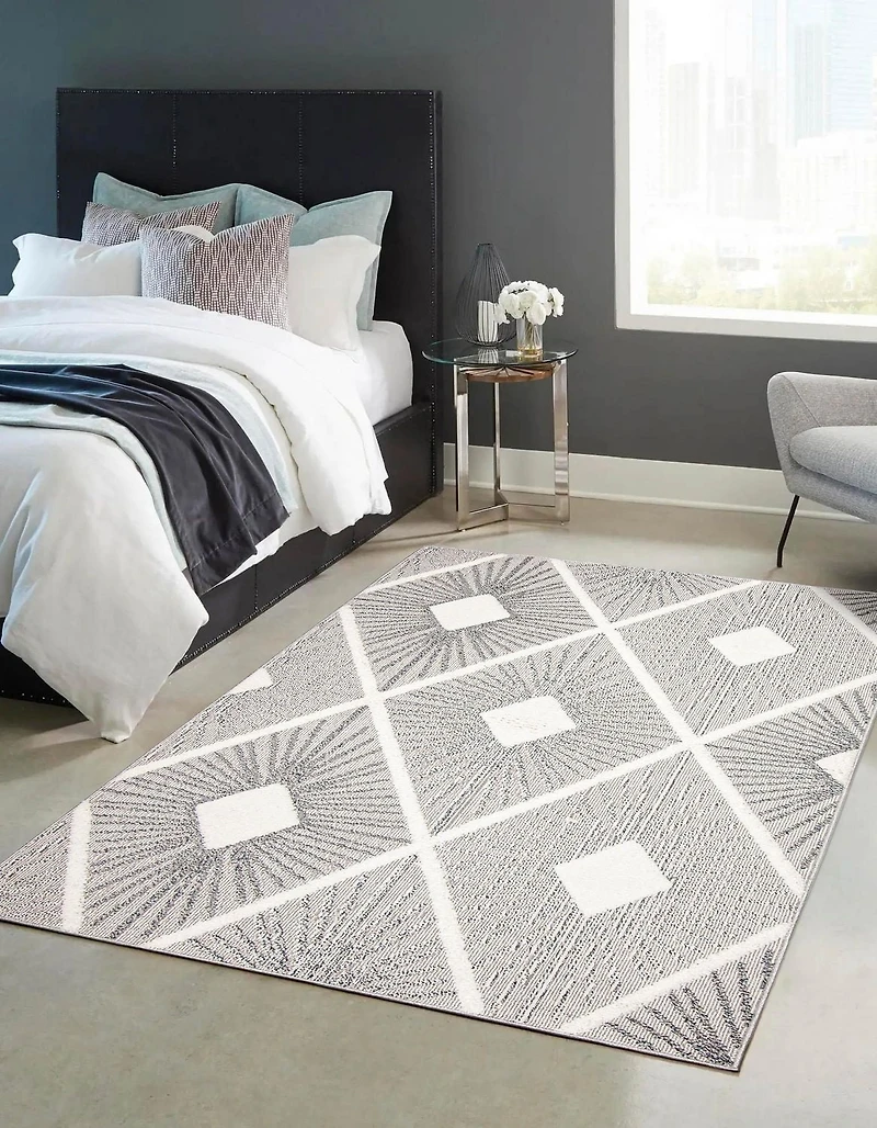 ECARPET Jute Style Area Rug for Bedroom, Living Room