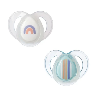 Tommee Tippee Nighttime pacifier, 6-18months, 2 pack of glow in the dark pacifiers with reusable sterilizer pod, Tommee Tippee Nighttime Pacifier, 6-18 Months