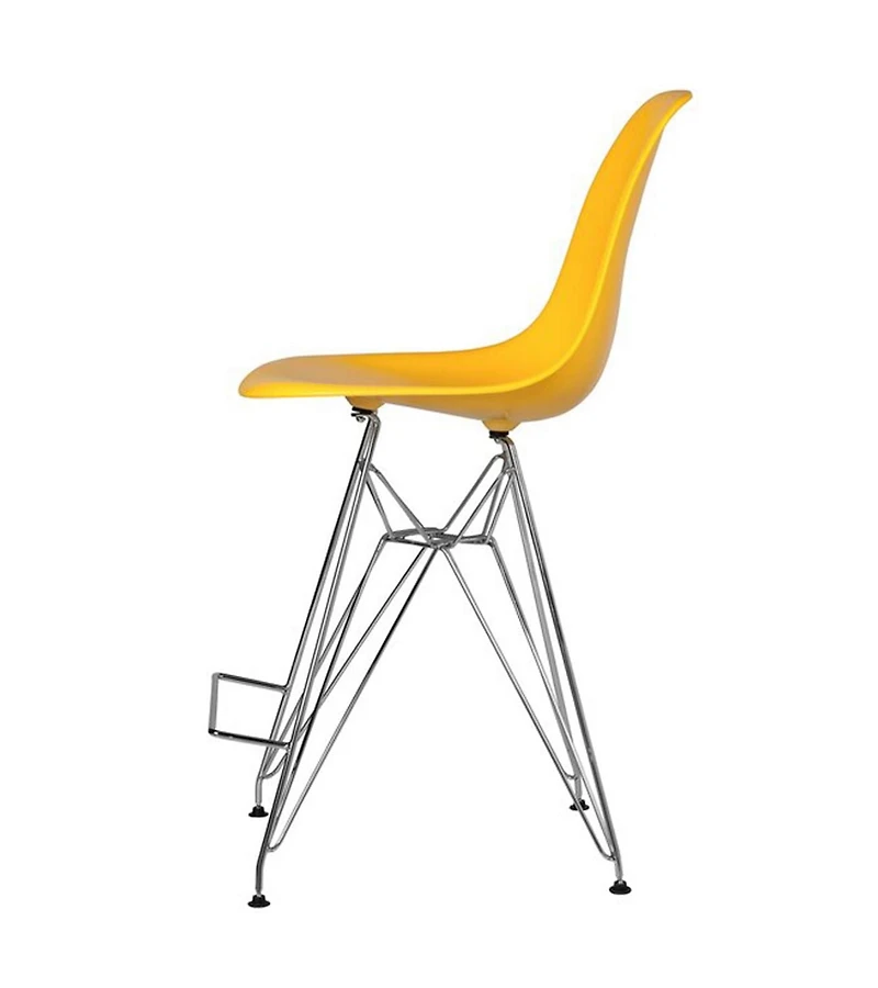 Heavenly Collection Chrome & Jaune Tabouret de Bar