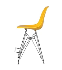 Heavenly Collection Chrome & Jaune Tabouret de Bar