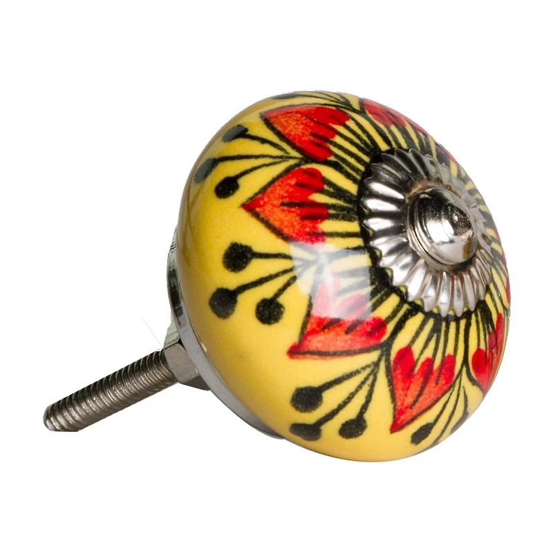 KNOB-IT POIGNÉES PEINTE À LA MAIN EN CÉRAMIQUE (8 pqt) K000001