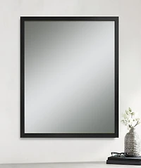 Hometrends Miroir Mural Ultima Brush, Miroir Rectangulaire, 16,50x19,50po, Noir Brossé