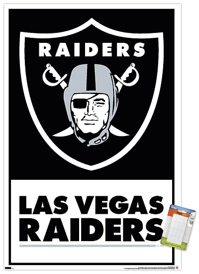 NFL Las Vegas Raiders - Logo 21 Wall Poster, 14.725" x 22.375" Framed