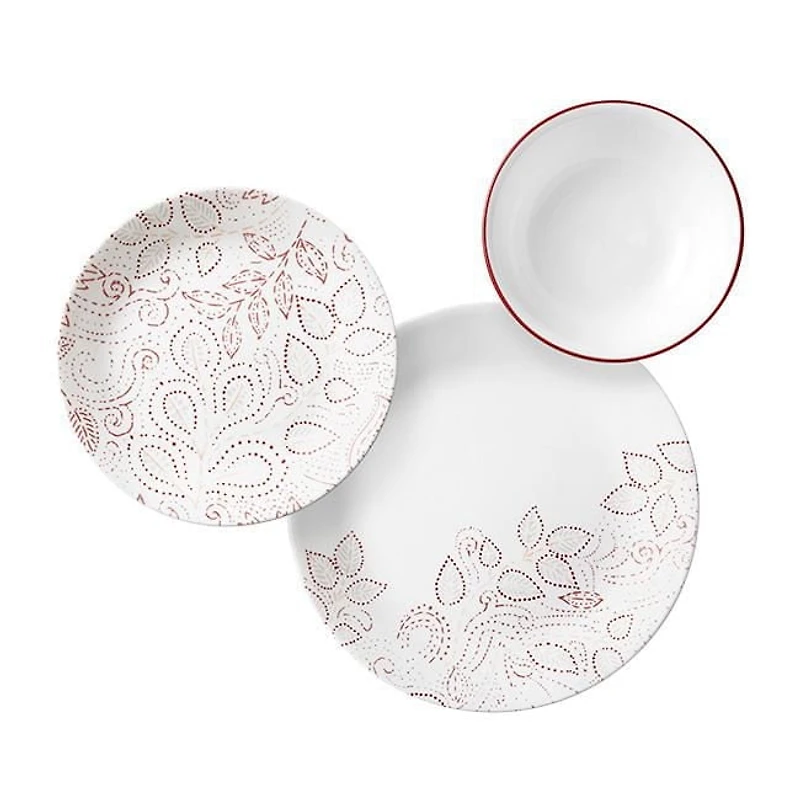 Ensemble de 12 pièces Corelle Leaf Stitch