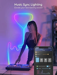 Cordon lumineux néon intelligent à DEL RGBIC de 6,5 pi avec couleurs changeantes par Govee