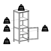 Winsome Brooke Jelly Armoire Ouverte, en fini noyer