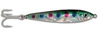 GOT-CHA JF2-BGS Jigfish Lure, 3-1/2", 2oz, 1/0 Treble Hook, Black/Green/Silver, Jigfish Lure, Black/Green/Silv