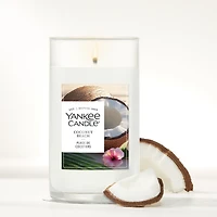 Yankee Candle Medium Perfect Pillar Candle, Coconut Beach – Scented with up to 115 Hours of Burn Time, Premium Plant Wax Blend for Consistent Long Lasting Scent from First to Last Burn