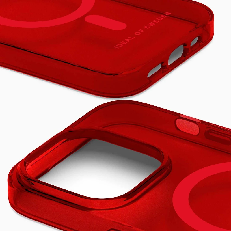 Ideal of Sweden Étui Clear Mid Rouge Radieux pour MagSafe iPhone 16e/15/14/13