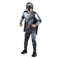 STAR WARS MANDALORIAN MEN’S COSTUME (ADULT) - Men's Jumpsuit with Detachable Cape and 3D Headpiece