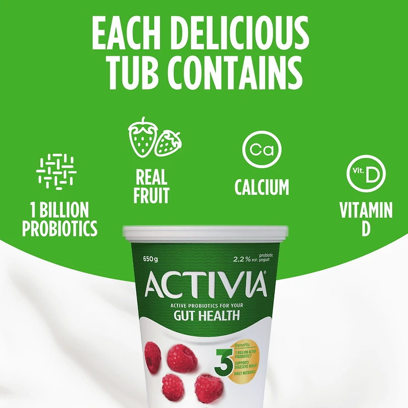 Activia Yogourt probiotique, saveur framboise 650 g