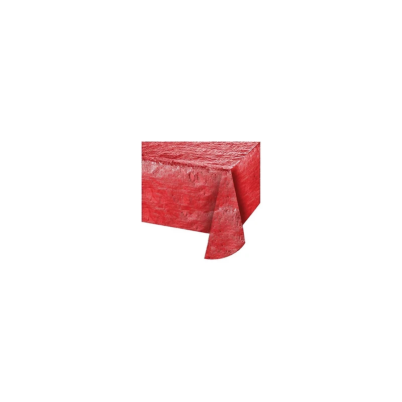Nappe rouge métallique 108 po x 54 po, 1 ct