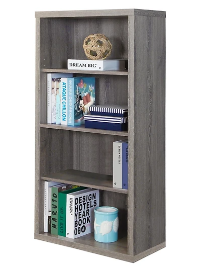 Monarch Specialties Bookshelf, Bookcase, Etagere, 5 Tier, 48"h, Office, Bedroom, Laminate, Brown, Contemporary, Modern