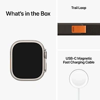 Apple Watch Ultra  (GPS + Cellular) 49mm - Noir/Gris Bracelet Sentier