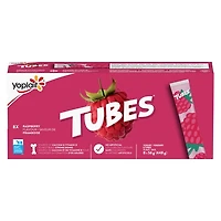 Yoplait 1% Tubes de Yogourt, Saveur de Framboise, Yogourt pour Enfants, 8 x 56 g 8 x 56 g