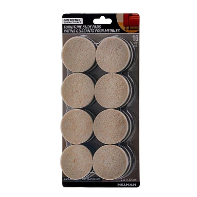 SLIDE GLIDES 2-1/2" ROUND 16PC