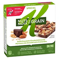 Kellogg's Special K Noix et grain Morceaux De Chocolat Noir Et Amandes, 165 g, 5 Barres Tendres 165 g, 5 barres