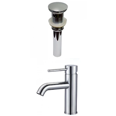 American Imaginations AI-29485 1 Hole CUPC Approved Lead Free Brass Faucet Set In Chrome Color - Overflow Drain Incl.