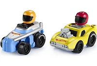 Fisher-Price Little People Hot Wheels Race Track for Toddlers, Race and Go Track Set, 2 Cars, Ages 1 1/2 - 5Y