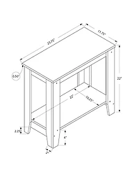 Monarch Specialties Accent Table, Side, End, Nightstand, Lamp, Living Room, Bedroom, Laminate, Black, Grey, Transitional