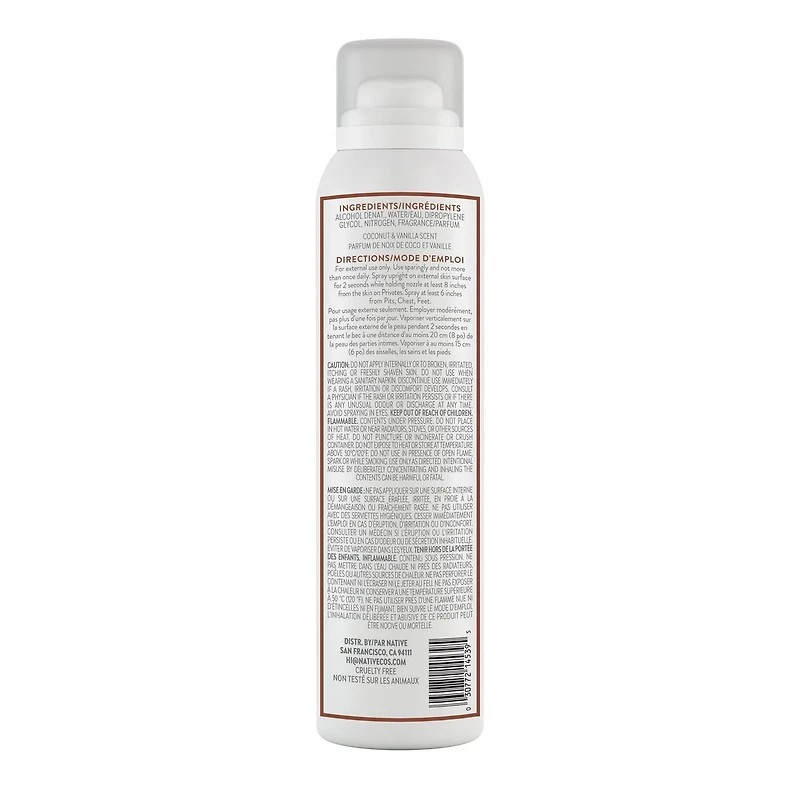 Native – Désodorisant pour le corps Noix de coco & vanille – 99 G 99g