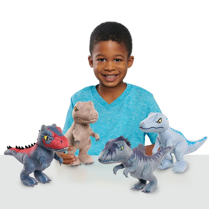 Petits dinosaure en peluche Jurassic World, Bleu de 7 pouces, animal en peluche