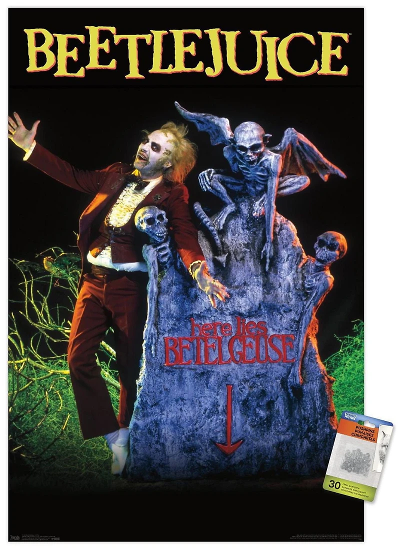 Beetlejuice - Grave Wall Poster, 22.375" x 34"