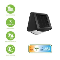 Mainstays Lampe de marche LED noire à alimentation solaire, 3 lumens Lampe de marche Mainstays 3L
