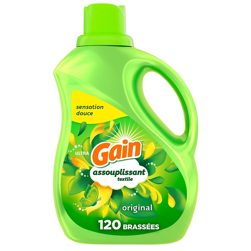 Gain Liquid Fabric Softener, Original Scent, Smooth Touch - softness you can feel, 2.63L