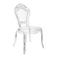 Heavenly Collection Clear Plastic Armless Chair