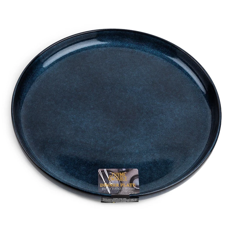 Thyme & Table Assiette ronde en grès Bleu Atlantique Vaisselle