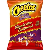 Cheetos Puffs Flamin' Hot Cheese Flavoured Snacks