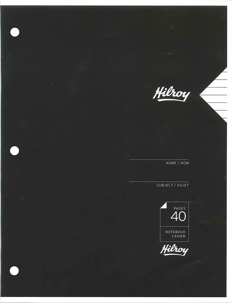 Cahier de projet d'Hilroy Cahier