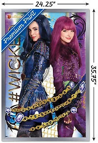 Disney Descendants 2 - Wicked Wall Poster, 14.725" x 22.375" Framed