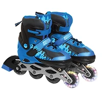 Patins à roulettes et patins à glace ajustables et convertibles Rugged Racer pour enfants - Moyen - Bleu