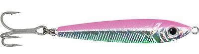 GOT-CHA JF2-PC Jigfish lure, 3-1/2", 2oz, 1/0 Treble Hook, Pink/Chrome, Jigfish lure, Pink/Chrome