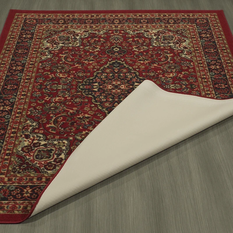 Tapis à motif persan à sous-couche en caoutchouc de la collection Ottohome