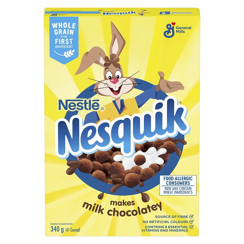 Nesquik, Céréales au Chocolat, Grains Entiers, 340 g 340g